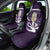 Purple New Zealand Eel Car Seat Cover Aotearoa Maori Tuna With Kotiate Weapon