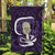 Purple New Zealand Eel Garden Flag Aotearoa Maori Tuna With Kotiate Weapon