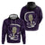 Purple New Zealand Eel Hoodie Aotearoa Maori Tuna With Kotiate Weapon