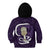 Purple New Zealand Eel Kid Hoodie Aotearoa Maori Tuna With Kotiate Weapon