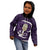 Purple New Zealand Eel Kid Hoodie Aotearoa Maori Tuna With Kotiate Weapon