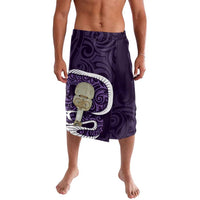 Purple New Zealand Eel Lavalava Aotearoa Maori Tuna With Kotiate Weapon LT14 Purple - Polynesian Pride