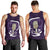 Purple New Zealand Eel Men Tank Top Aotearoa Maori Tuna With Kotiate Weapon