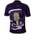 Purple New Zealand Eel Polo Shirt Aotearoa Maori Tuna With Kotiate Weapon