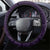 Purple New Zealand Eel Steering Wheel Cover Aotearoa Maori Tuna With Kotiate Weapon