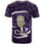 Purple New Zealand Eel T Shirt Aotearoa Maori Tuna With Kotiate Weapon