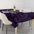 Purple New Zealand Eel Tablecloth Aotearoa Maori Tuna With Kotiate Weapon