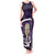 Purple New Zealand Eel Tank Maxi Dress Aotearoa Maori Tuna With Kotiate Weapon