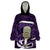 Purple New Zealand Eel Wearable Blanket Hoodie Aotearoa Maori Tuna With Kotiate Weapon