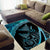 New Zealand Stingray Area Rug Aotearoa Whai With Maori Paua Shell