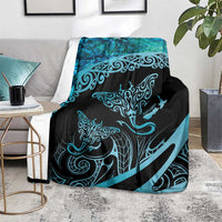 New Zealand Stingray Blanket Aotearoa Whai With Maori Paua Shell LT14 - Polynesian Pride