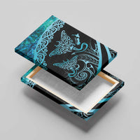 New Zealand Stingray Canvas Wall Art Aotearoa Whai With Maori Paua Shell LT14 - Polynesian Pride