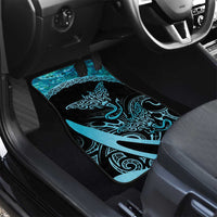 New Zealand Stingray Car Mats Aotearoa Whai With Maori Paua Shell LT14 - Polynesian Pride