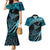 New Zealand Stingray Couples Matching Mermaid Dress and Hawaiian Shirt Aotearoa Whai With Maori Paua Shell