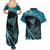 New Zealand Stingray Couples Matching Summer Maxi Dress and Hawaiian Shirt Aotearoa Whai With Maori Paua Shell