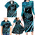 New Zealand Stingray Family Matching Long Sleeve Bodycon Dress and Hawaiian Shirt Aotearoa Whai With Maori Paua Shell