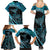 New Zealand Stingray Family Matching Summer Maxi Dress and Hawaiian Shirt Aotearoa Whai With Maori Paua Shell