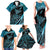 New Zealand Stingray Family Matching Tank Maxi Dress and Hawaiian Shirt Aotearoa Whai With Maori Paua Shell