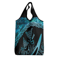 New Zealand Stingray Grocery Bag Aotearoa Whai With Maori Paua Shell LT14 - Polynesian Pride