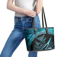 New Zealand Stingray Leather Tote Bag Aotearoa Whai With Maori Paua Shell LT14 - Polynesian Pride