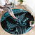 New Zealand Stingray Round Carpet Aotearoa Whai With Maori Paua Shell