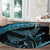 New Zealand Stingray Round Carpet Aotearoa Whai With Maori Paua Shell