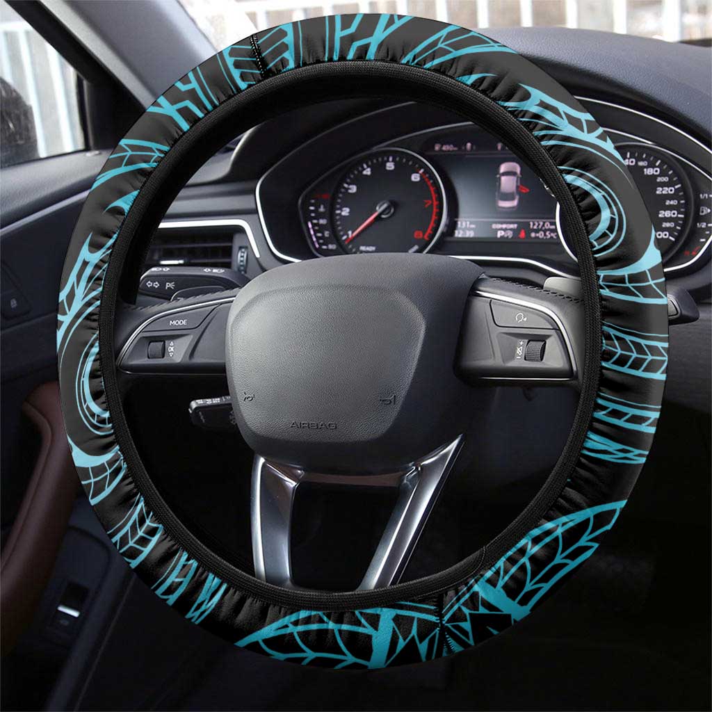 New Zealand Stingray Steering Wheel Cover Aotearoa Whai With Maori Paua Shell LT14 - Polynesian Pride