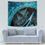 New Zealand Stingray Tapestry Aotearoa Whai With Maori Paua Shell