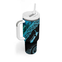 New Zealand Stingray Tumbler With Handle Aotearoa Whai With Maori Paua Shell LT14 - Polynesian Pride