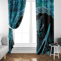 New Zealand Stingray Window Curtain Aotearoa Whai With Maori Paua Shell LT14 - Polynesian Pride