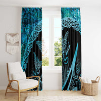 New Zealand Stingray Window Curtain Aotearoa Whai With Maori Paua Shell LT14 - Polynesian Pride