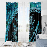 New Zealand Stingray Window Curtain Aotearoa Whai With Maori Paua Shell LT14 - Polynesian Pride