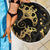 Black And Gold Aotearoa Whai Beach Blanket NZ Stingrays Maori Curves Style