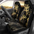 Black And Gold Aotearoa Whai Car Seat Cover NZ Stingrays Maori Curves Style