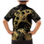 Black And Gold Aotearoa Whai Family Matching Mermaid Dress and Hawaiian Shirt NZ Stingrays Maori Curves Style