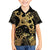 Black And Gold Aotearoa Whai Hawaiian Shirt NZ Stingrays Maori Curves Style