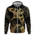 Black And Gold Aotearoa Whai Hoodie NZ Stingrays Maori Curves Style