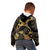 Black And Gold Aotearoa Whai Kid Hoodie NZ Stingrays Maori Curves Style