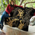 Black And Gold Aotearoa Whai Quilt NZ Stingrays Maori Curves Style