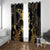 Black And Gold Aotearoa Whai Window Curtain NZ Stingrays Maori Curves Style