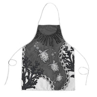Black Coral Hawaii Apron Ekaha Ku Moana Honu Sea Turtle LT14 Gray - Polynesian Pride