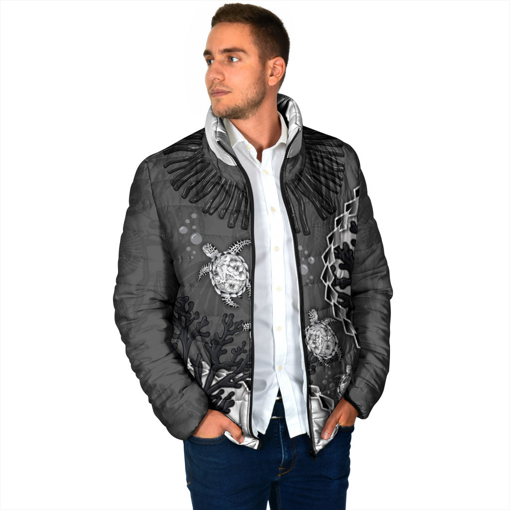 Personalized Black Coral Hawaii Padded Jacket Ekaha Ku Moana Honu Sea Turtle LT14 - Polynesian Pride