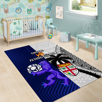 Fiji And Scotland Rugby Area Rug Fijian Tapa Pattern With Thistle LT14 - Polynesian Pride