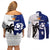 Fiji And Scotland Rugby Couples Matching Off Shoulder Short Dress and Long Sleeve Button Shirts Fijian Tapa Pattern With Thistle LT14 - Polynesian Pride