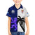 Fiji And Scotland Rugby Family Matching Long Sleeve Bodycon Dress and Hawaiian Shirt Fijian Tapa Pattern With Thistle LT14 Son's Shirt Blue - Polynesian Pride