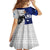 Fiji And Scotland Rugby Family Matching Off Shoulder Long Sleeve Dress and Hawaiian Shirt Fijian Tapa Pattern With Thistle LT14 - Polynesian Pride