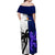 Fiji And Scotland Rugby Off Shoulder Maxi Dress Fijian Tapa Pattern With Thistle LT14 - Polynesian Pride