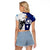 Fiji And Scotland Rugby Raglan Cropped T Shirt Fijian Tapa Pattern With Thistle LT14 - Polynesian Pride
