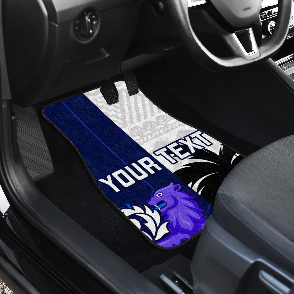 Custom Fiji And Scotland Rugby Car Mats Fijian Tapa Pattern With Thistle LT14 - Polynesian Pride