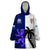 Custom Fiji And Scotland Rugby Wearable Blanket Hoodie Fijian Tapa Pattern With Thistle LT14 One Size Blue - Polynesian Pride